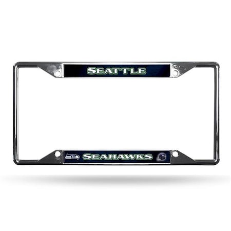 Bookazine Seattle Seahawks License Plate Frame Chrome EZ View 9474649044